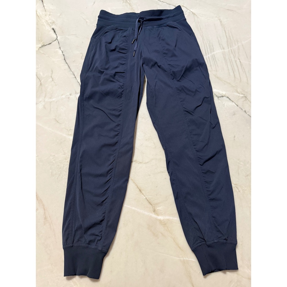 Lululemon Dance Studio Mid Rise Jogger Navy Blue Pants Women's Sz 6 Full Length